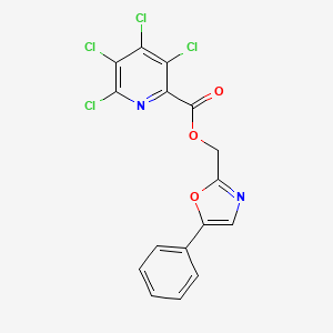 (5-Phenyl-1,3-oxazol-2-yl)methyl 3,4,5,6-tetrachloropyridine-2-carboxylate