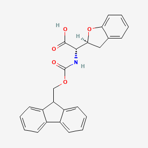 (2S)-2-[(2S)-2,3-Dihydro-1-benzofuran-2-yl]-2-(9H-fluoren-9-ylmethoxycarbonylamino)acetic acid