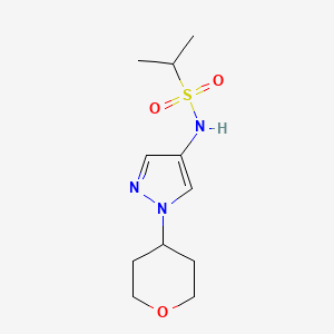 N-(1-(tetrahydro-2H-pyran-4-yl)-1H-pyrazol-4-yl)propane-2-sulfonamide