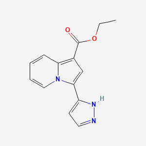 Ethyl 3-(1H-Pyrazol-3-Yl)Indolizine-1-Carboxylate
