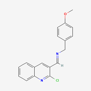 1-(2-chloroquinolin-3-yl)-N-[(4-methoxyphenyl)methyl]methanimine