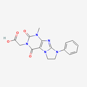 2-(1-methyl-2,4-dioxo-8-phenyl-7,8-dihydro-1H-imidazo[2,1-f]purin-3(2H,4H,6H)-yl)acetic acid
