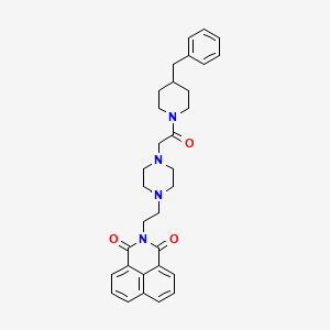 2-(2-(4-(2-(4-benzylpiperidin-1-yl)-2-oxoethyl)piperazin-1-yl)ethyl)-1H-benzo[de]isoquinoline-1,3(2H)-dione
