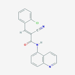 (E)-3-(2-chlorophenyl)-2-cyano-N-quinolin-5-ylprop-2-enamide
