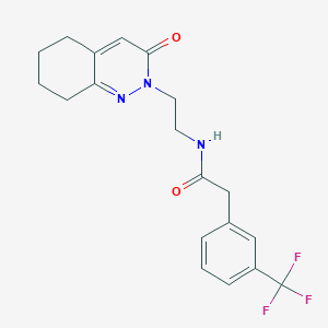 molecular formula C19H20F3N3O2 B2739068 N-(2-(3-oxo-5,6,7,8-tetrahydrocinnolin-2(3H)-yl)ethyl)-2-(3-(trifluoromethyl)phenyl)acetamide CAS No. 2034366-03-3