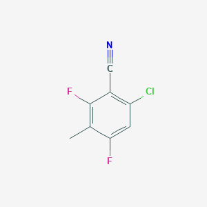 molecular formula C8H4ClF2N B2739095 6-Chloro-2,4-difluoro-3-methylbenzonitrile CAS No. 2415751-66-3