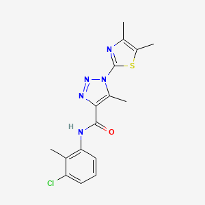 molecular formula C16H16ClN5OS B2739102 N-(3-chloro-2-methylphenyl)-1-(4,5-dimethyl-1,3-thiazol-2-yl)-5-methyl-1H-1,2,3-triazole-4-carboxamide CAS No. 1251613-06-5