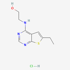 2-((6-Ethylthieno[2,3-d]pyrimidin-4-yl)amino)ethanol hydrochloride