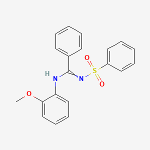 molecular formula C20H18N2O3S B2739112 N-(2-methoxyphenyl)-N'-(phenylsulfonyl)benzimidamide CAS No. 31789-71-6