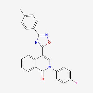 2-(4-fluorophenyl)-4-(3-(p-tolyl)-1,2,4-oxadiazol-5-yl)isoquinolin-1(2H)-one