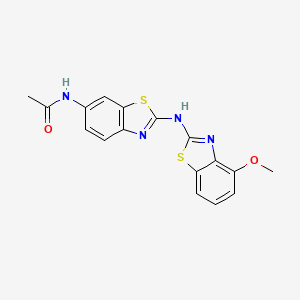 molecular formula C17H14N4O2S2 B2739117 N-{2-[(4-methoxy-1,3-benzothiazol-2-yl)amino]-1,3-benzothiazol-6-yl}acetamide CAS No. 862973-92-0