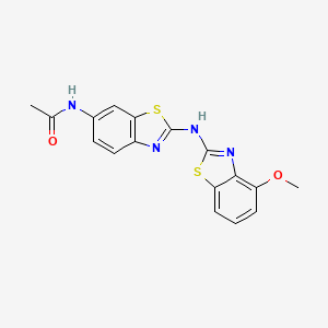 N-[2-[(4-methoxy-1,3-benzothiazol-2-yl)amino]-1,3-benzothiazol-6-yl]acetamide