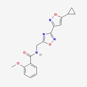 N-((3-(5-cyclopropylisoxazol-3-yl)-1,2,4-oxadiazol-5-yl)methyl)-2-methoxybenzamide