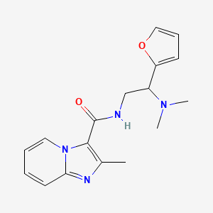 molecular formula C17H20N4O2 B2739147 N-[2-(dimethylamino)-2-(furan-2-yl)ethyl]-2-methylimidazo[1,2-a]pyridine-3-carboxamide CAS No. 1211158-77-8