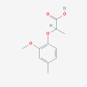 molecular formula C11H14O4 B2739192 2-(2-Methoxy-4-methylphenoxy)propanoic acid CAS No. 63857-96-5