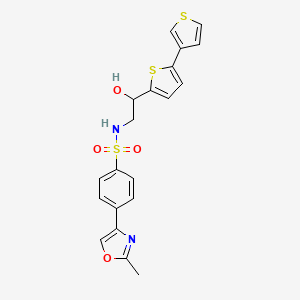 N-(2-([2,3'-bithiophen]-5-yl)-2-hydroxyethyl)-4-(2-methyloxazol-4-yl)benzenesulfonamide
