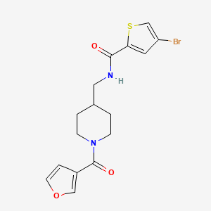 4-bromo-N-((1-(furan-3-carbonyl)piperidin-4-yl)methyl)thiophene-2-carboxamide