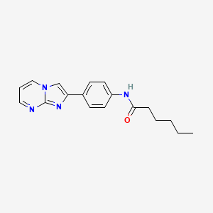 N-(4-imidazo[1,2-a]pyrimidin-2-ylphenyl)hexanamide