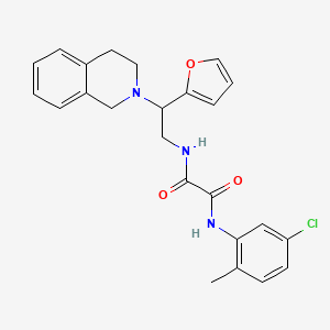molecular formula C24H24ClN3O3 B2739217 N-(5-chloro-2-methylphenyl)-N'-[2-(furan-2-yl)-2-(1,2,3,4-tetrahydroisoquinolin-2-yl)ethyl]ethanediamide CAS No. 898417-05-5