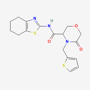 5-oxo-N-(4,5,6,7-tetrahydrobenzo[d]thiazol-2-yl)-4-(thiophen-2-ylmethyl)morpholine-3-carboxamide