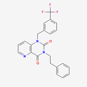 3-phenethyl-1-(3-(trifluoromethyl)benzyl)pyrido[3,2-d]pyrimidine-2,4(1H,3H)-dione
