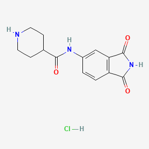 N-(1,3-dioxo-2,3-dihydro-1H-isoindol-5-yl)piperidine-4-carboxamide hydrochloride