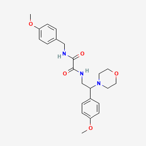 molecular formula C23H29N3O5 B2739270 N1-(4-methoxybenzyl)-N2-(2-(4-methoxyphenyl)-2-morpholinoethyl)oxalamide CAS No. 941871-53-0