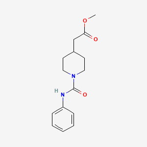 molecular formula C15H20N2O3 B2739284 Methyl [1-(anilinocarbonyl)piperidin-4-YL]acetate CAS No. 952905-89-4