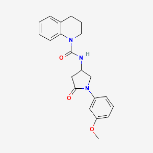 molecular formula C21H23N3O3 B2739290 N-(1-(3-methoxyphenyl)-5-oxopyrrolidin-3-yl)-3,4-dihydroquinoline-1(2H)-carboxamide CAS No. 894018-00-9