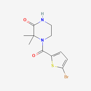 4-(5-Bromothiophene-2-carbonyl)-3,3-dimethylpiperazin-2-one