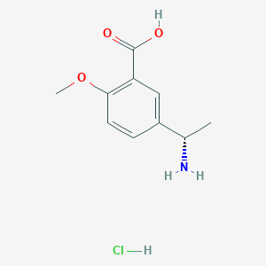 B2739300 (S)-5-(1-Aminoethyl)-2-methoxybenzoic acid hydrochloride CAS No. 2219353-57-6