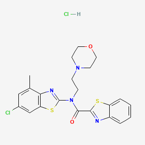 N-(6-chloro-4-methylbenzo[d]thiazol-2-yl)-N-(2-morpholinoethyl)benzo[d]thiazole-2-carboxamide hydrochloride