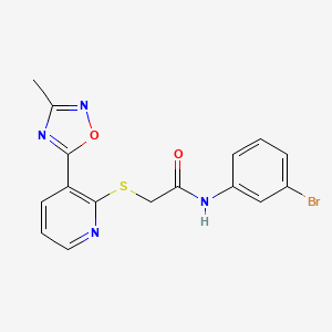 N-(3-bromophenyl)-2-((3-(3-methyl-1,2,4-oxadiazol-5-yl)pyridin-2-yl)thio)acetamide