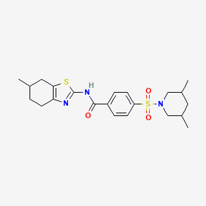 4-((3,5-dimethylpiperidin-1-yl)sulfonyl)-N-(6-methyl-4,5,6,7-tetrahydrobenzo[d]thiazol-2-yl)benzamide