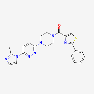 (4-(6-(2-methyl-1H-imidazol-1-yl)pyridazin-3-yl)piperazin-1-yl)(2-phenylthiazol-4-yl)methanone