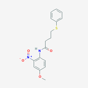 molecular formula C17H18N2O4S B2739360 N-(4-methoxy-2-nitrophenyl)-4-(phenylthio)butanamide CAS No. 899960-99-7