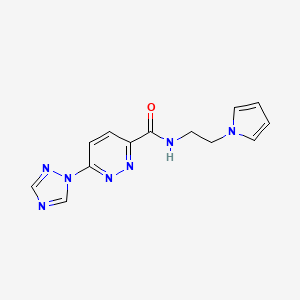 N-(2-(1H-pyrrol-1-yl)ethyl)-6-(1H-1,2,4-triazol-1-yl)pyridazine-3-carboxamide