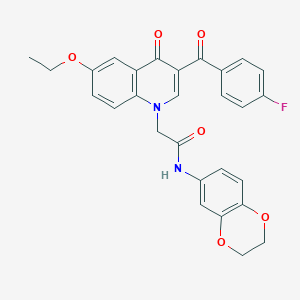 N-(2,3-dihydrobenzo[b][1,4]dioxin-6-yl)-2-(6-ethoxy-3-(4-fluorobenzoyl)-4-oxoquinolin-1(4H)-yl)acetamide