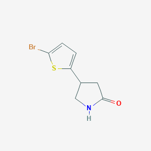 molecular formula C8H8BrNOS B2739371 4-(5-Bromothiophen-2-yl)pyrrolidin-2-one CAS No. 133933-69-4