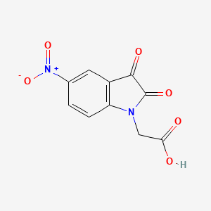molecular formula C10H6N2O6 B2739473 2-(5-nitro-2,3-dioxo-2,3-dihydro-1H-indol-1-yl)acetic acid CAS No. 148055-11-2