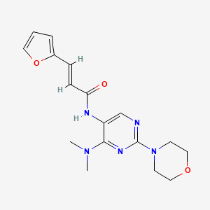 (E)-N-(4-(dimethylamino)-2-morpholinopyrimidin-5-yl)-3-(furan-2-yl)acrylamide