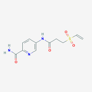 5-(3-Ethenylsulfonylpropanoylamino)pyridine-2-carboxamide
