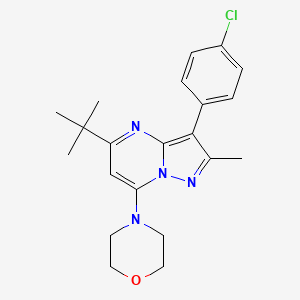 4-(5-(Tert-butyl)-3-(4-chlorophenyl)-2-methylpyrazolo[1,5-a]pyrimidin-7-yl)morpholine