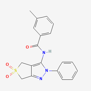 N-(5,5-dioxido-2-phenyl-4,6-dihydro-2H-thieno[3,4-c]pyrazol-3-yl)-3-methylbenzamide