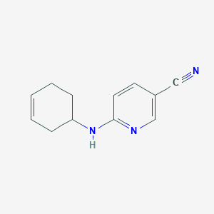 molecular formula C12H13N3 B2739505 6-(Cyclohex-3-en-1-ylamino)nicotinonitrile CAS No. 1490887-56-3