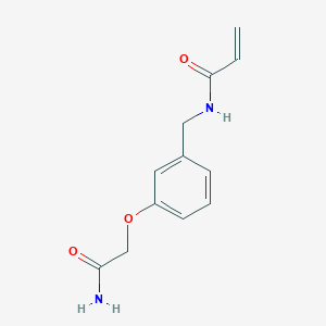 molecular formula C12H14N2O3 B2739508 N-[[3-(2-Amino-2-oxoethoxy)phenyl]methyl]prop-2-enamide CAS No. 2411271-76-4