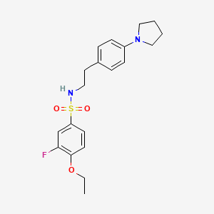 4-ethoxy-3-fluoro-N-(4-(pyrrolidin-1-yl)phenethyl)benzenesulfonamide