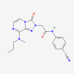 N-(4-cyanophenyl)-2-[8-[methyl(propyl)amino]-3-oxo[1,2,4]triazolo[4,3-a]pyrazin-2(3H)-yl]acetamide