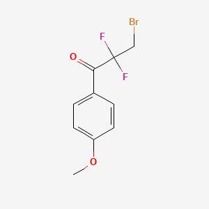 molecular formula C10H9BrF2O2 B2739572 3-Bromo-2,2-difluoro-1-(4-methoxyphenyl)propan-1-one CAS No. 1777805-04-5