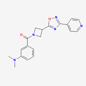 molecular formula C19H19N5O2 B2739580 (3-(Dimethylamino)phenyl)(3-(3-(pyridin-4-yl)-1,2,4-oxadiazol-5-yl)azetidin-1-yl)methanone CAS No. 1251681-37-4